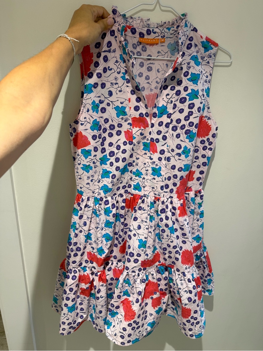 Oliphant Sleeveless Tiered Mini Dress
